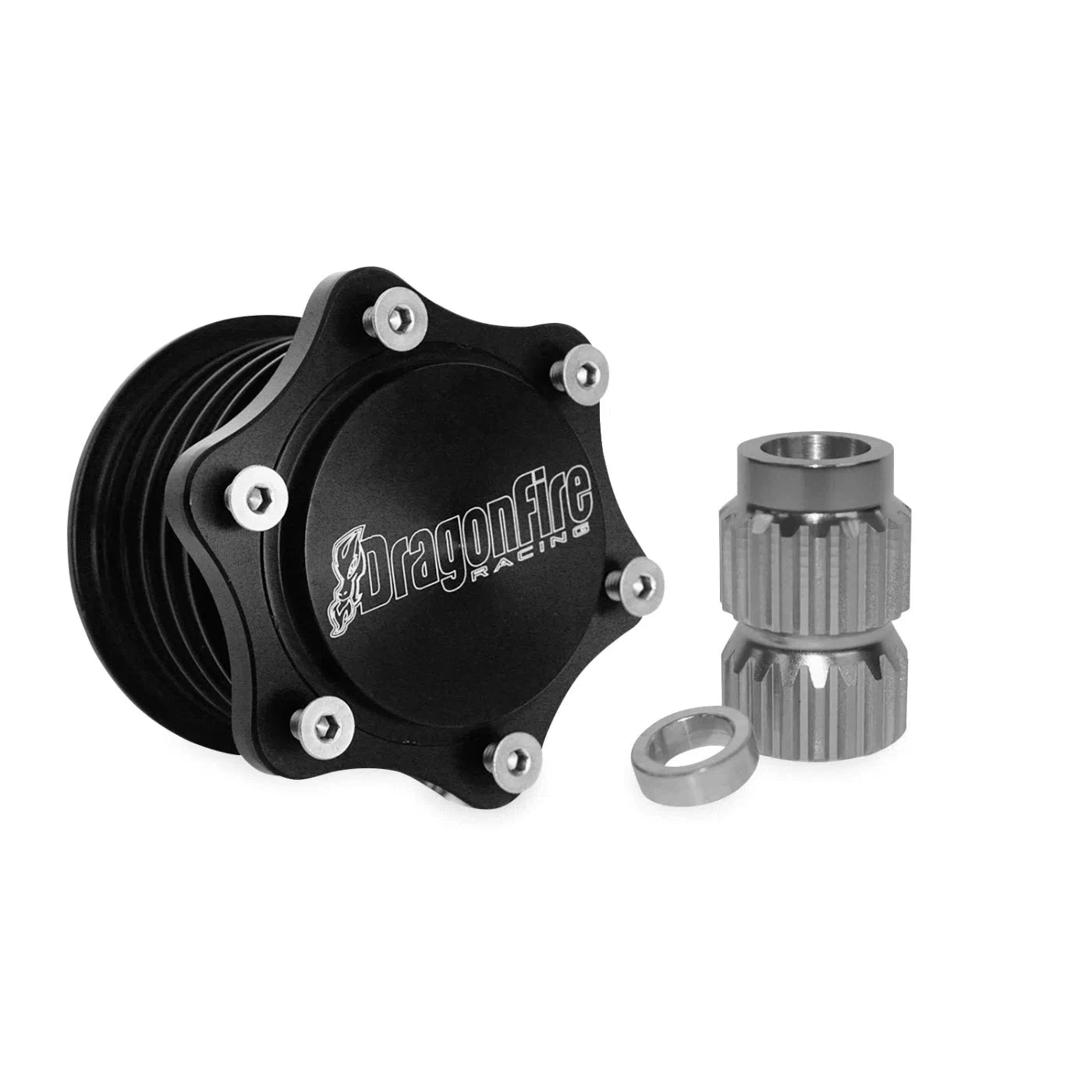 Quick-Release Hub Kit For DragonFire Steering Wheels - 2016+ Yamaha/ Honda Pioneer - Black - 04-5014