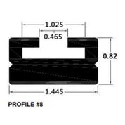 SPI Black Slide Runner Profile 8 56" 408-56-80