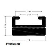 SPI Black Slide Runner Profile 20 56" 620-56-80
