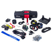 Viper V2 ATV Winch Kit 4500 lb Standard Spool With 40 Feet Black Synthetic Rope With Mount For Kawasaki Brute Force 750 2005-2020