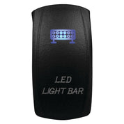 DragonFire Racing Laser-Etched Dual LED Switch - LED light bar on/off - Blue - 04-0062