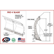 KFI Pro-V 80" UTV Plow System w/ Hydraulic Actuators