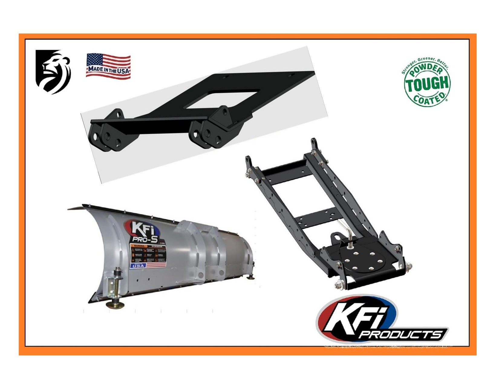 KFI Products Snow Plow Kit For Odes Workcross 650/1000 2023-2024