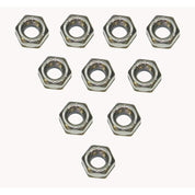 WSM Nylon Lock Nut 6mm Stainless - Pack Of 10 014-701