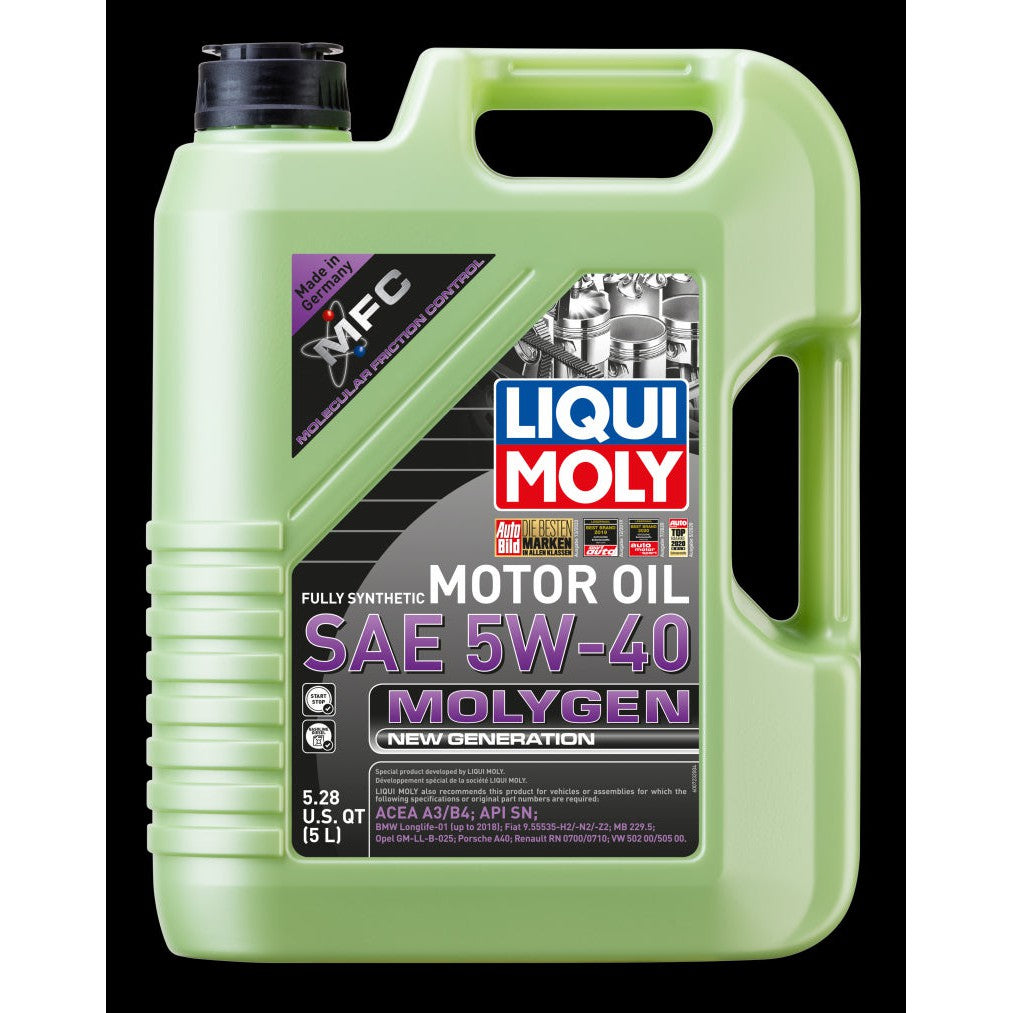 Liqui Moly 5L Molygen New Generation SAE 5W40 Motor Oil 20232