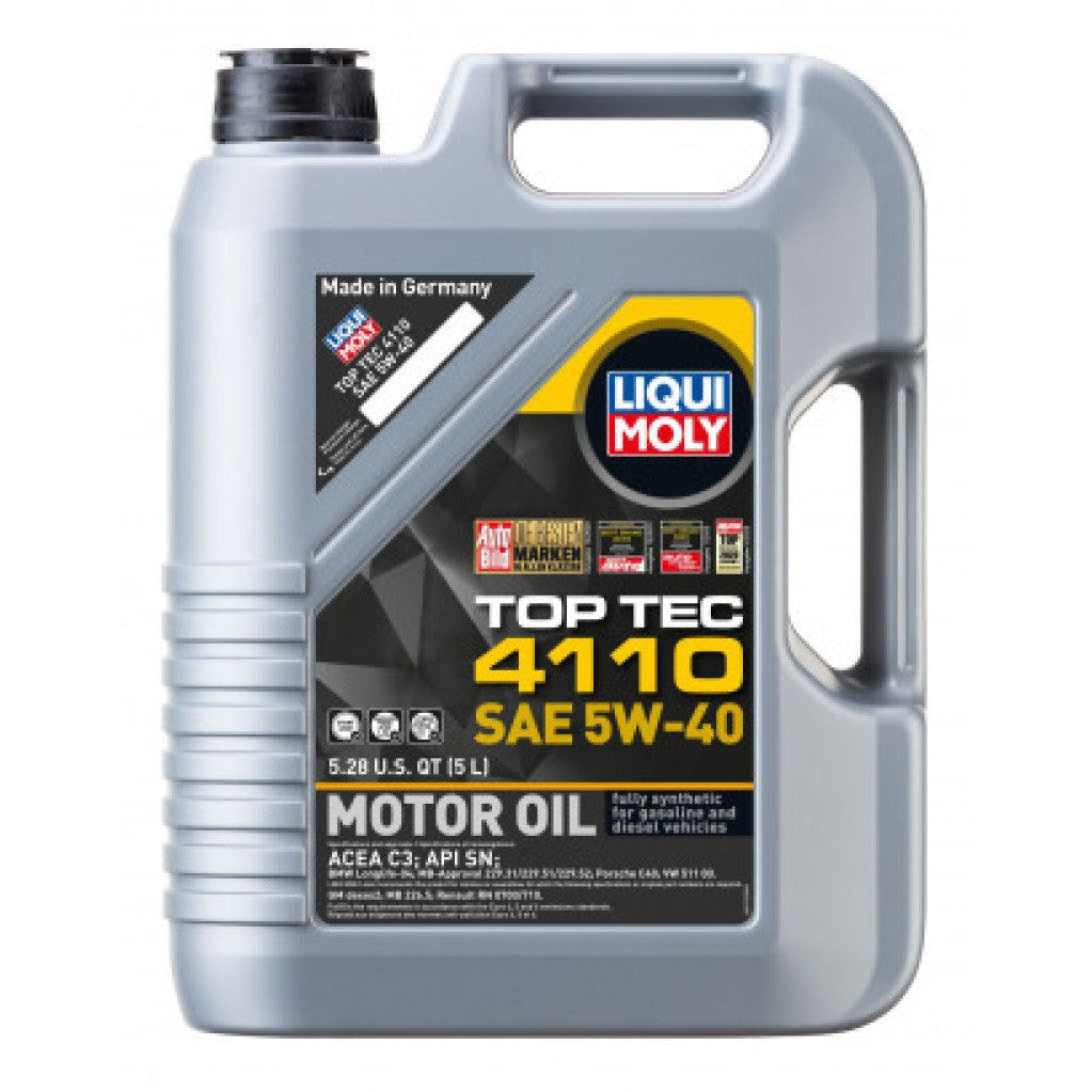 Liqui Moly 5L Top Tec 4110 SAE 5W40 Motor Oil 22122