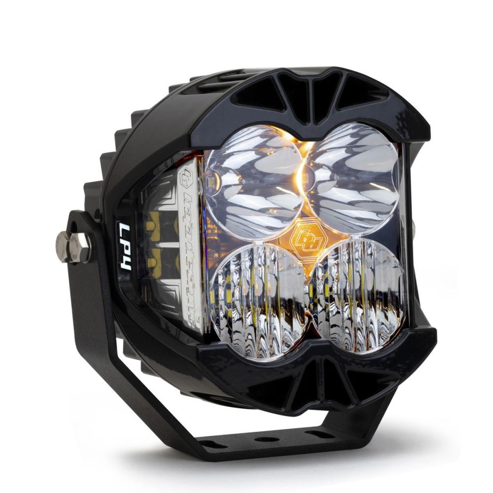 Baja Designs Auxiliary LED Light Pod Baja Amber Backlight LP4 Pro Series Driving/Combo Pattern Clear Lens Universal 290003