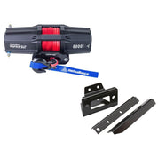 Viper V2 UTV Winch Kit 6000 lb Standard Spool With 40 Feet Black Synthetic Rope With Mount For Polaris RZR Models 2008-2014