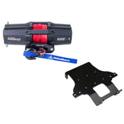 Viper V2 ATV Winch Kit 3500 lb Standard Spool With 40 Feet Green Synthetic Rope With Mount For Honda Rincon 650/680 2003-2005