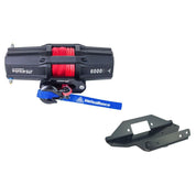 Viper V2 ATV Winch Kit 4500 lb Standard Spool With 40 Feet Black Synthetic Rope With Mount For Kawasaki Brute Force 750 2005-2020