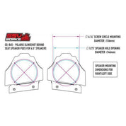 SSV Works Behind Seat 6.5" Unloaded Speaker Pods For Polaris Slingshot 2015-2021