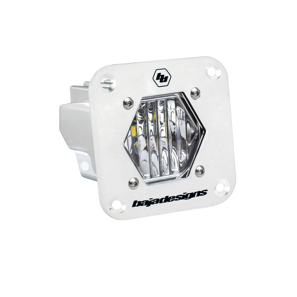 Baja Designs Auxiliary LED Light Pod Each White Flush Mount S1 Series Wide Cornering Pattern Clear Lens Universal 381005WT