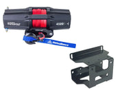 Viper V2 ATV Winch Kit 3500 lb Standard Spool With 40 Feet Black Synthetic Rope With Mount For Polaris 300/400/Hawkeye 300 2008-2010