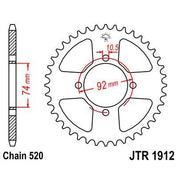 Front & Rear Sprocket Kit for YAMAHA YTM200 K,L,N-Tri Moto 83-85 JT Sprockets