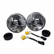 KC HiLiTES 7" H4 DOT Halogen Headlights - Driving Beam - Pair - 07-18 Jeep JK