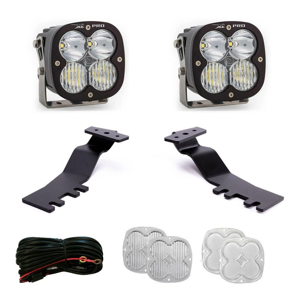 Baja Designs A-Pillar Light Kit Pair XL Pro Series Driving/Combo Pattern Clear Lens Toggle Wiring Universal 44-8267
