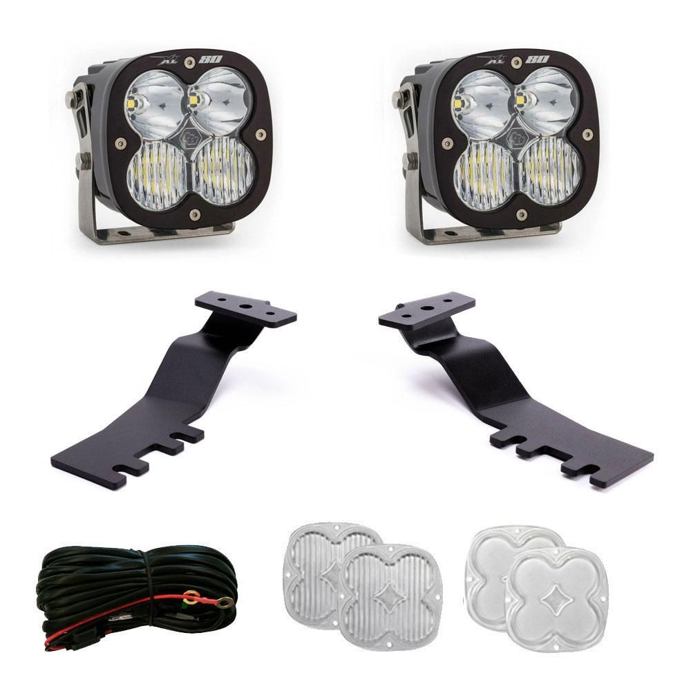 Baja Designs A-Pillar Light Kit Pair XL80 Series Driving/Combo Pattern Clear Lens Toggle Wiring Universal 44-8268
