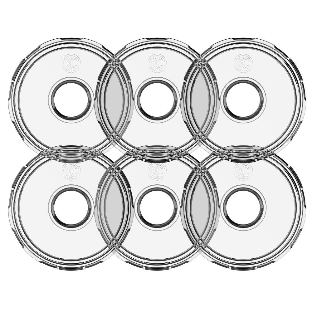 KC HiLiTES Cyclone V2 LED - Replacement Lens - Clear - 6-PK 4410