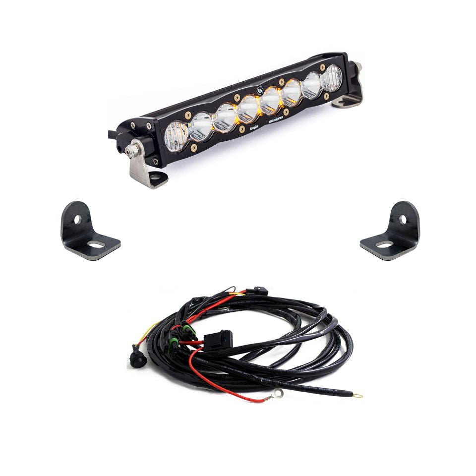 Baja Designs Hood Mount Light Bar Kit 10 inch S8 Series Driving/Combo Pattern Clear Lens 447072