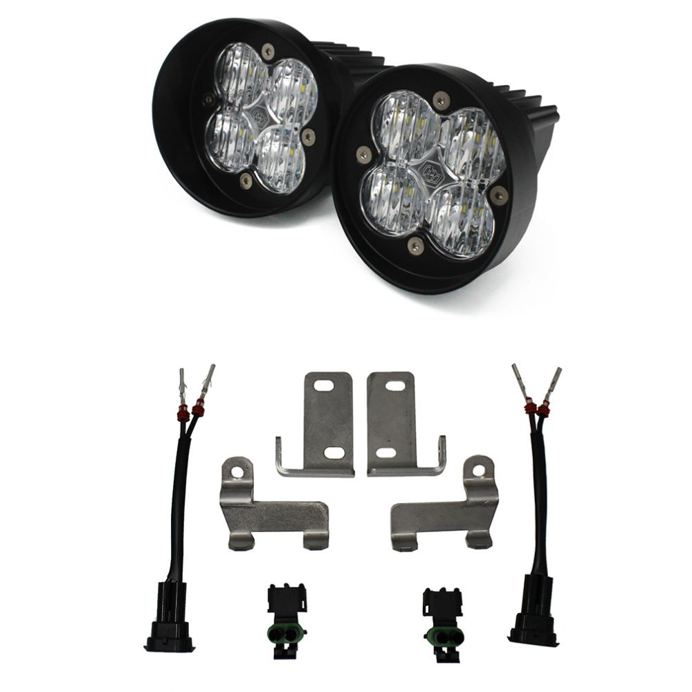 Baja Designs Fog Pocket Light Kit Squadron-R Sport Series Wide Cornering Pattern Baja Amber Lens 447125