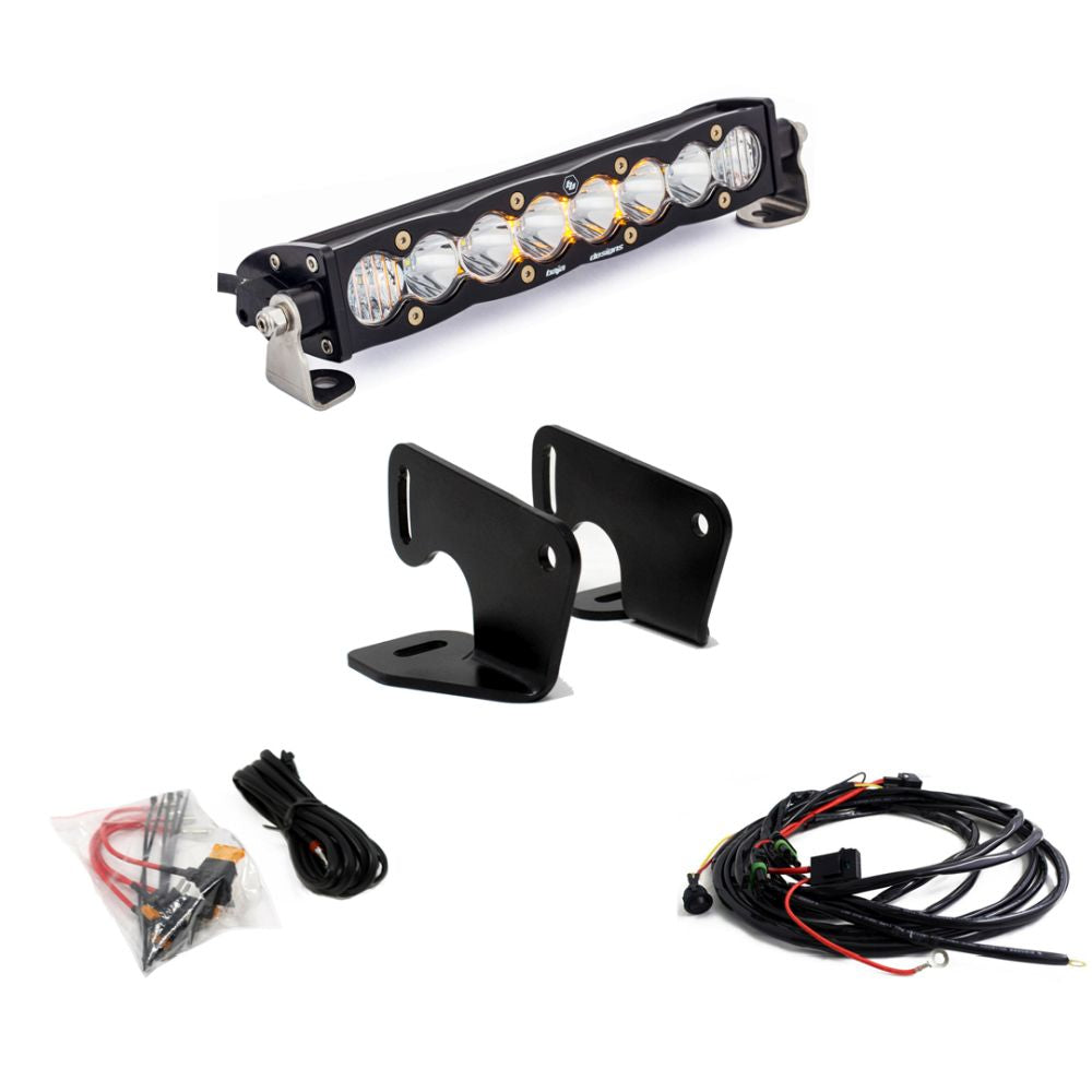Baja Designs Hood Mount Light Bar Kit 10 inch S8 Series Driving/Combo Pattern Clear Lens 447166