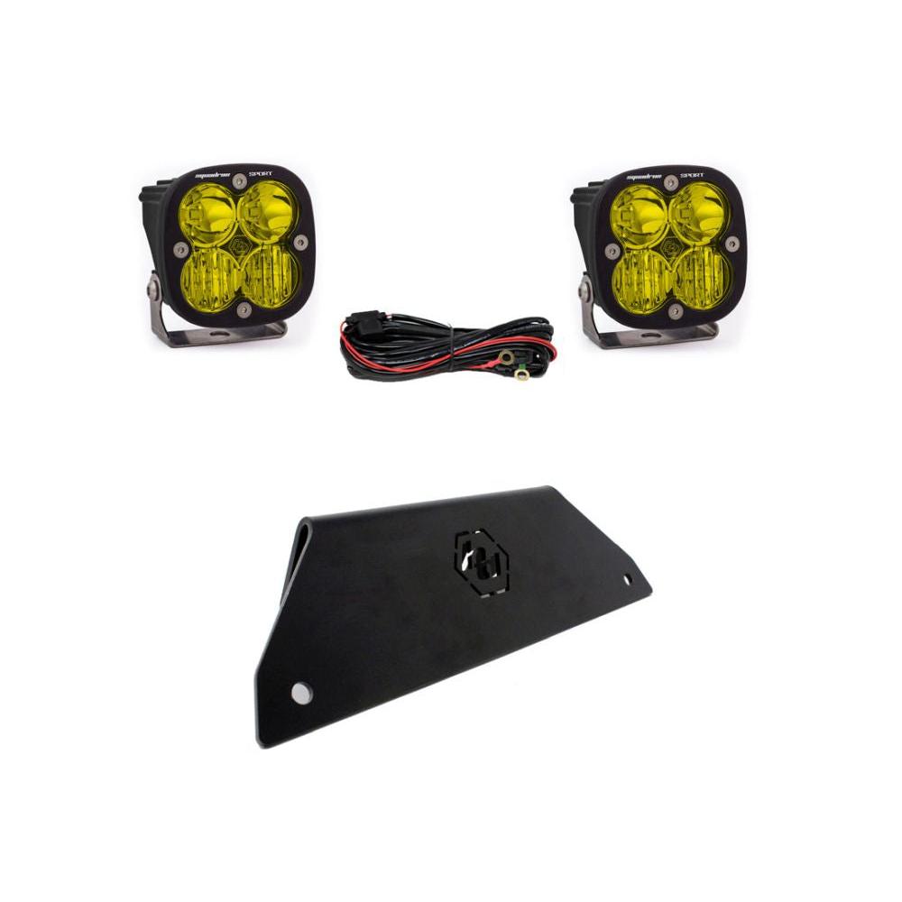 Baja Designs Lower Bumper LED Light Kit Squadron Sport Series Driving/Combo Pattern Baja Amber Lens For Polaris RZR Pro XP 2020-2022 447170