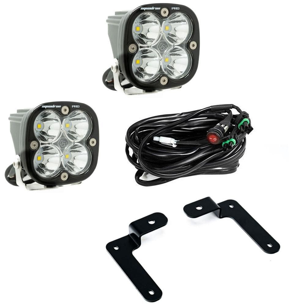 Baja Designs A-Pillar Light Kit Pair Squadron Pro Series Spot Pattern Clear Lens 447505