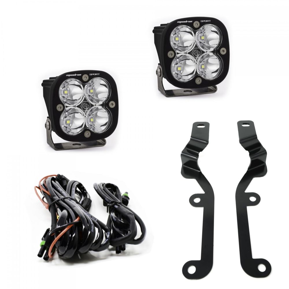 Baja Designs A-Pillar Light Kit Pair Squadron Sport Series Driving/Combo Pattern Clear Lens 447524