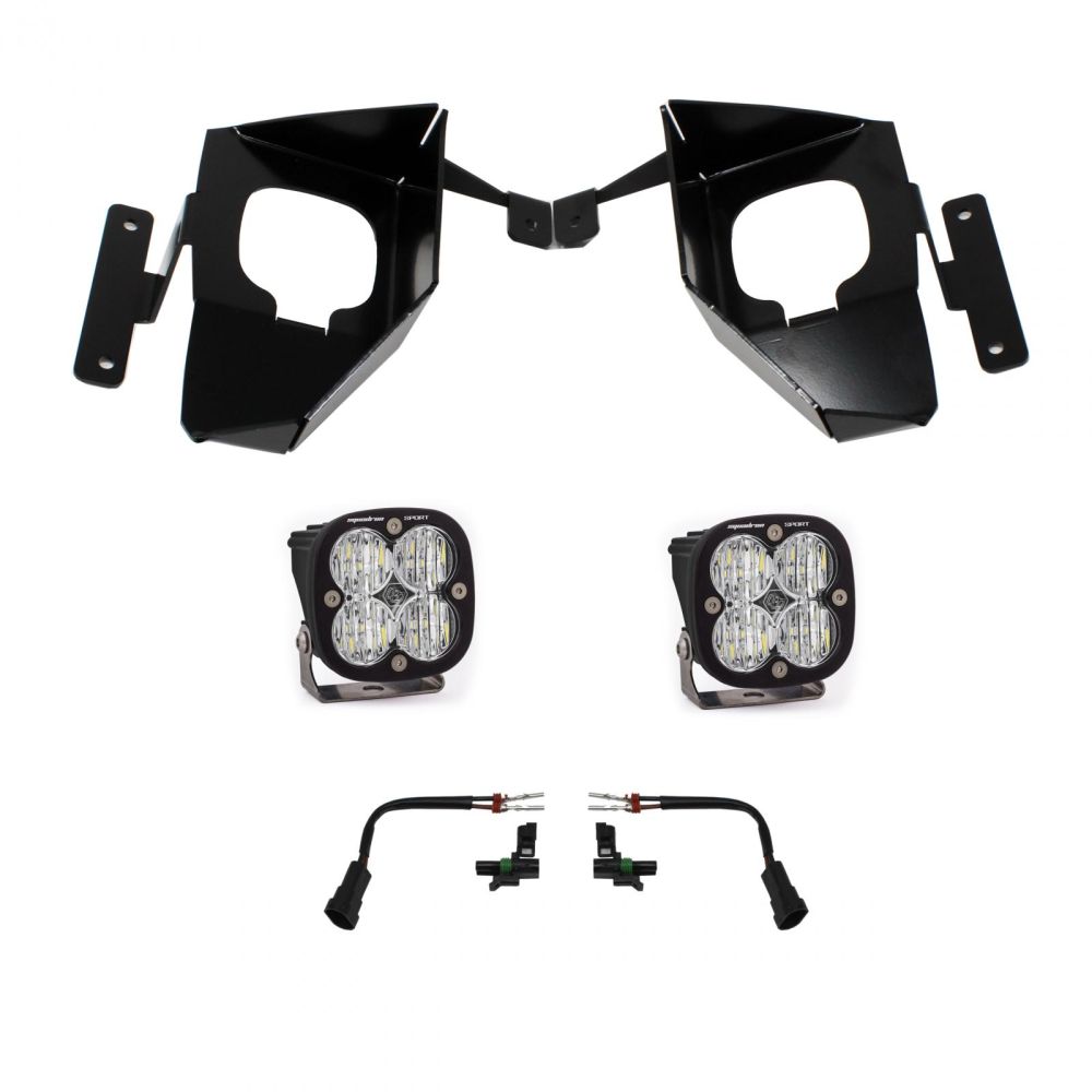 Baja Designs Fog Pocket Light Kit Squadron Sport Series Wide Cornering Pattern Clear Lens 447536