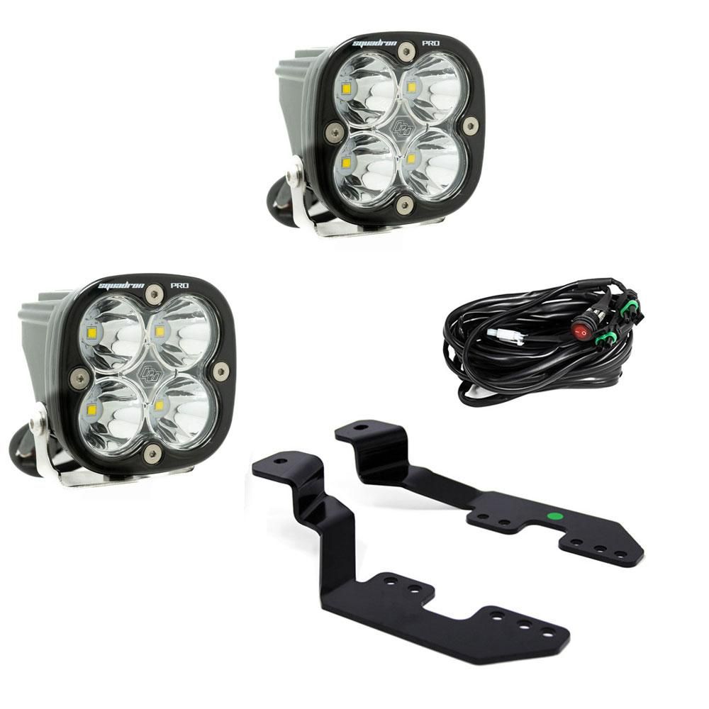 Baja Designs A-Pillar Light Kit Pair Squadron Pro Series Spot Pattern Clear Lens 447604