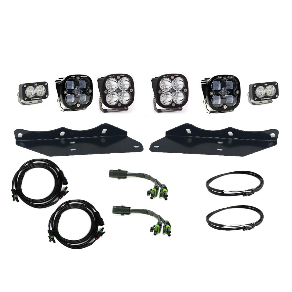 Baja Designs Fog Pocket Light Kit Squadron / S2 Series SAE Pattern Clear Lens For Ford F-150 Raptor 2017-2020 447617