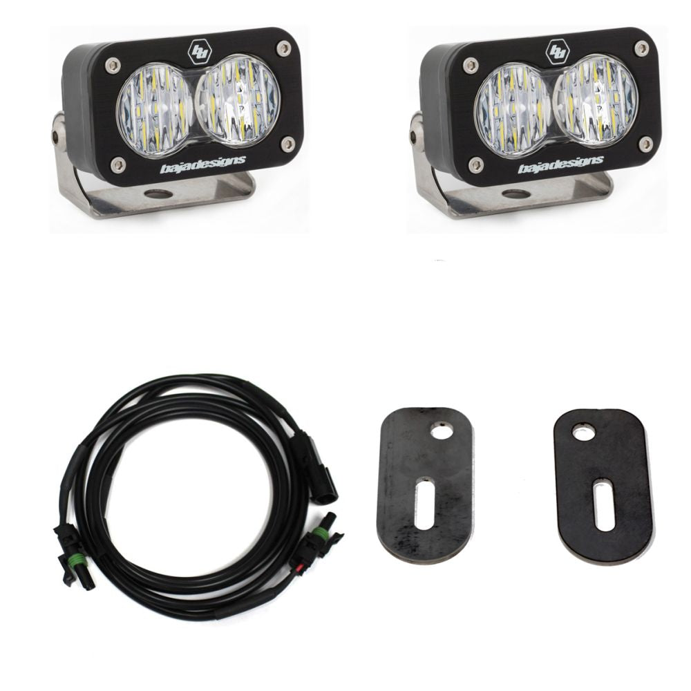 Baja Designs Reverse Light Kit Pair Dual S2 Sport Series Wide Cornering Pattern Clear Lens 447624