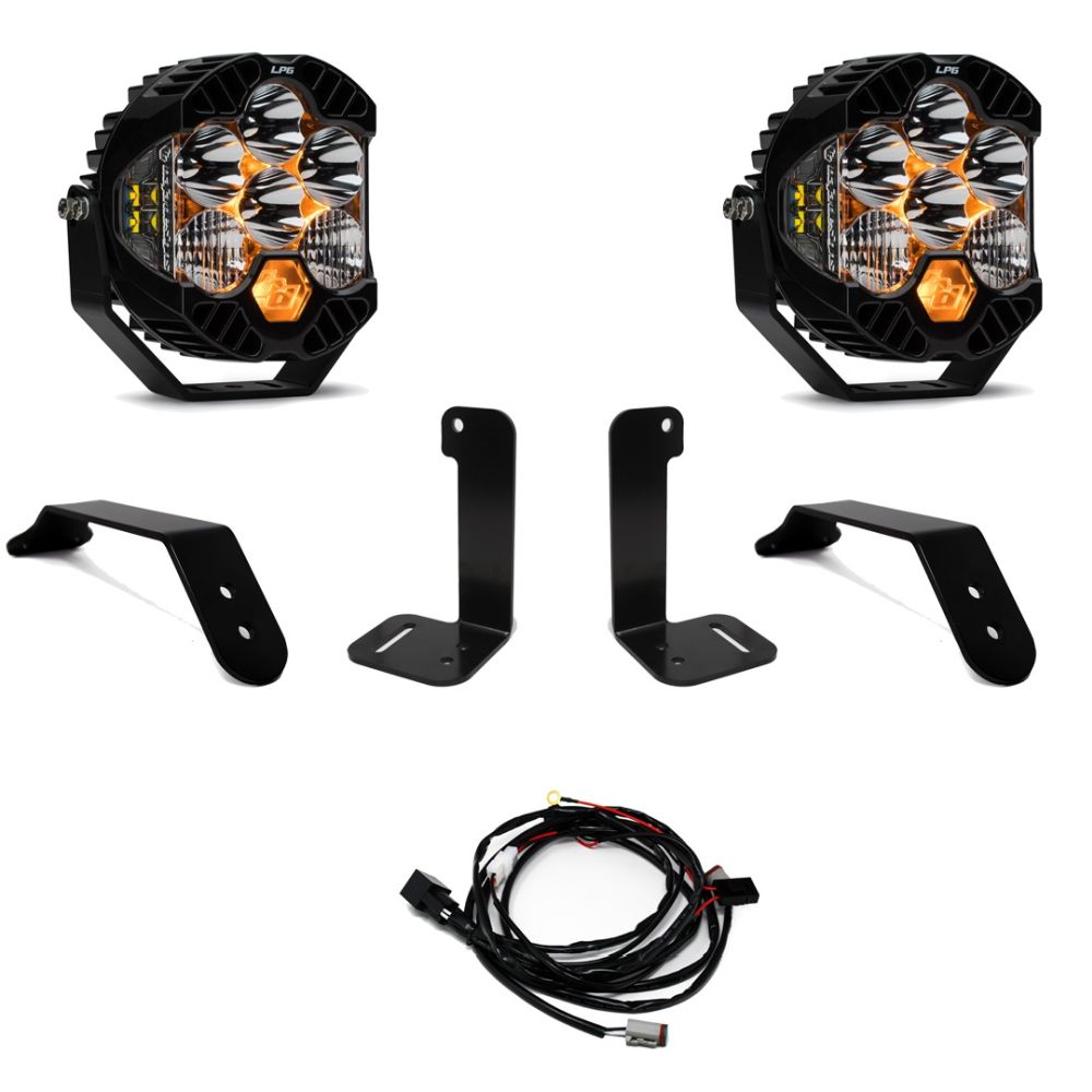 Baja Designs Bumper LED Light Kit LP6 Pro Series Driving/Combo Pattern Clear Lens Toggle Wiring 447659