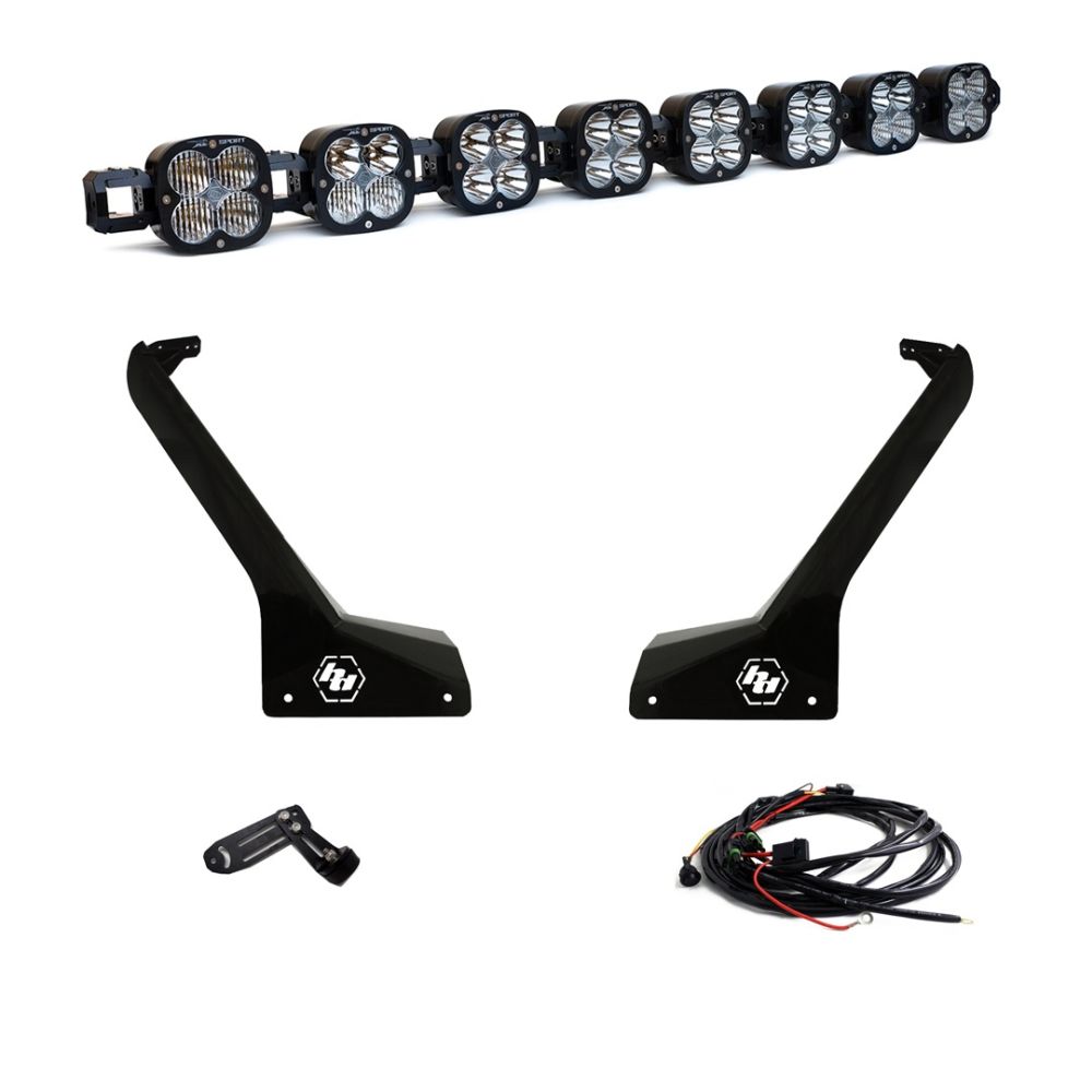 Baja Designs Roof LED Light Bar Kit 50 inch 8 XL Linkable Series Multi Pattern Clear Lens Toggle Wiring 447664