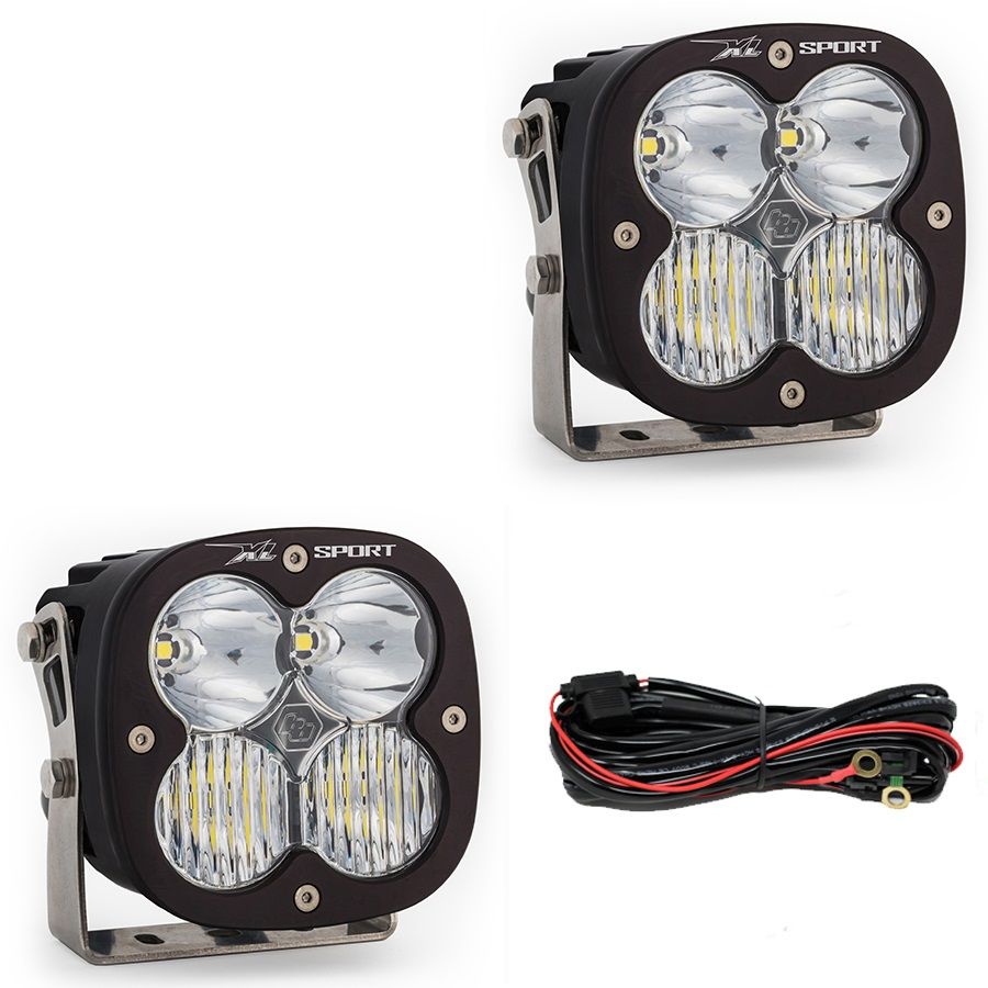 Baja Designs Bumper LED Light Kit XL Sport Series Driving/Combo Pattern Clear Lens Toggle Wiring 447667