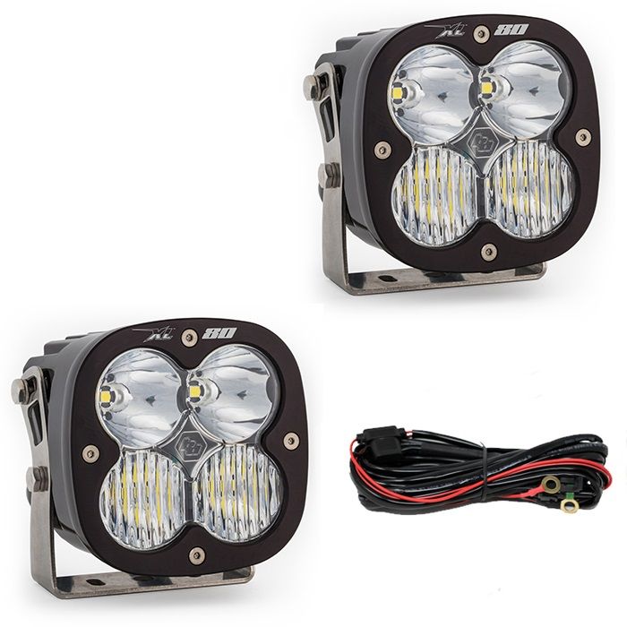 Baja Designs Bumper LED Light Kit XL80 Series Driving/Combo Pattern Clear Lens Toggle Wiring 447669
