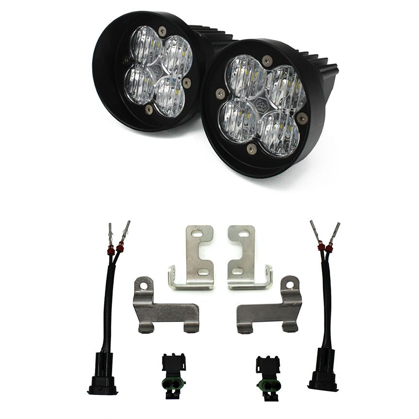 Baja Designs Fog Pocket Light Kit Squadron Series Wide Cornering Pattern Clear Lens 447676