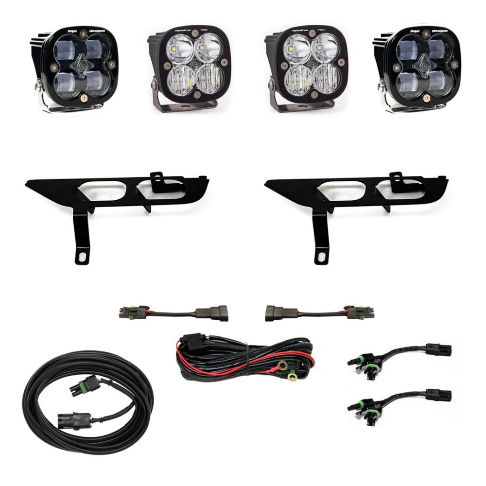 Baja Designs Fog Pocket Light Kit Squadron Pro Series SAE Pattern Clear Lens Toggle Wiring 447699