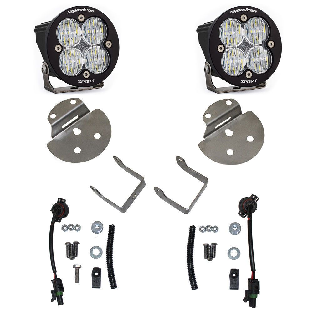 Baja Designs Fog Pocket Light Kit Squadron Sport Series Wide Cornering Pattern Clear Lens 447712