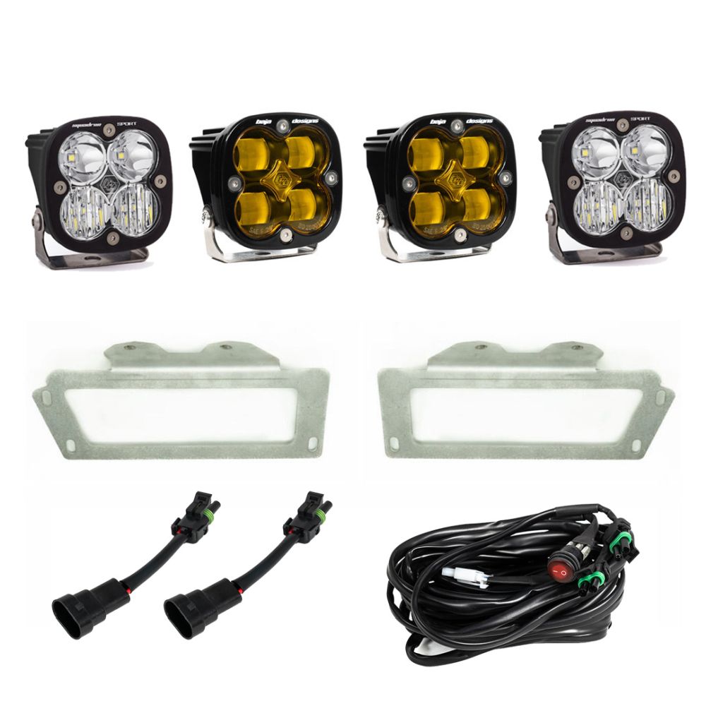 Baja Designs Fog Pocket Light Kit Squadron Series SAE Pattern Baja Amber Lens 447719