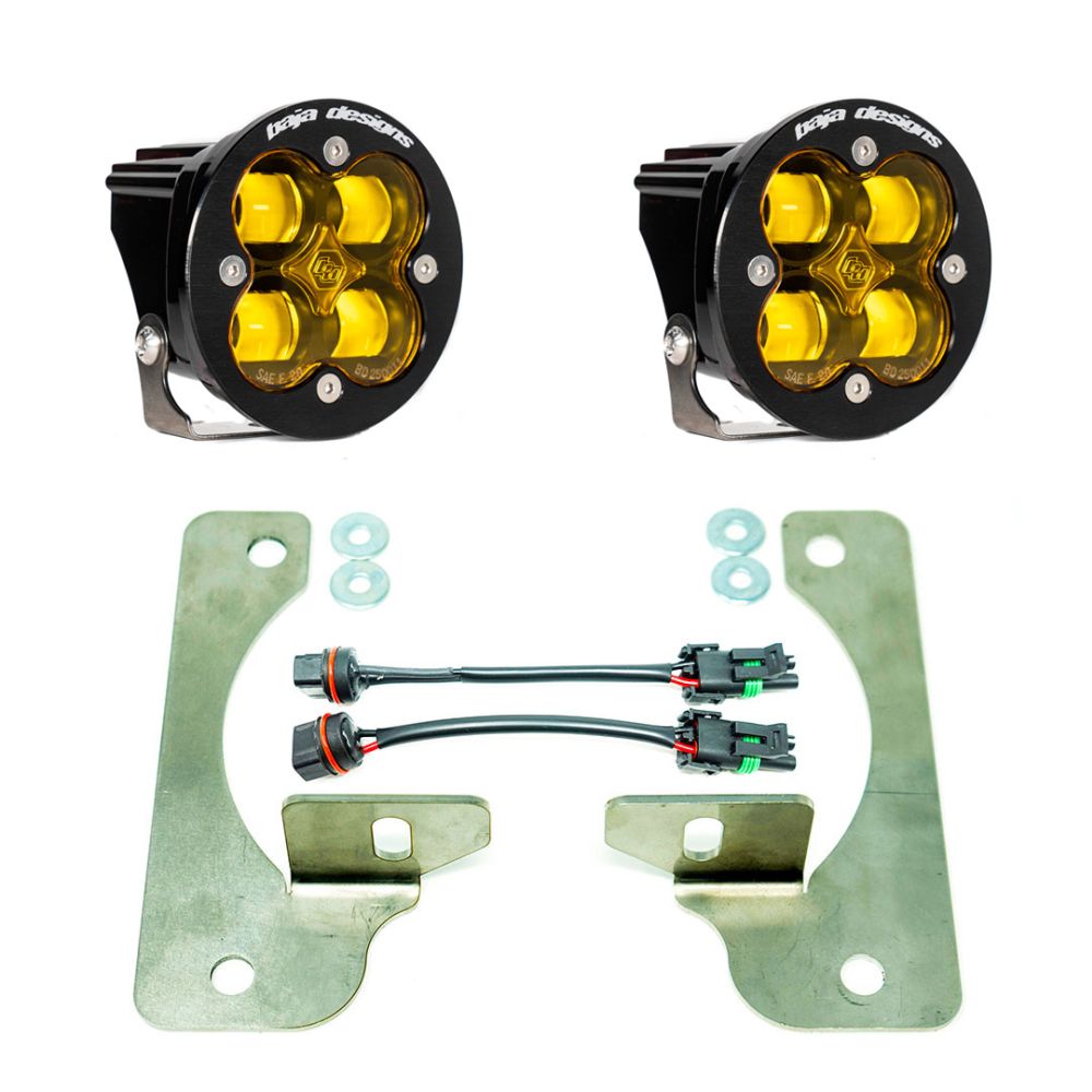 Baja Designs Fog Pocket Light Kit Squadron-R Series SAE Pattern Baja Amber Lens 447723