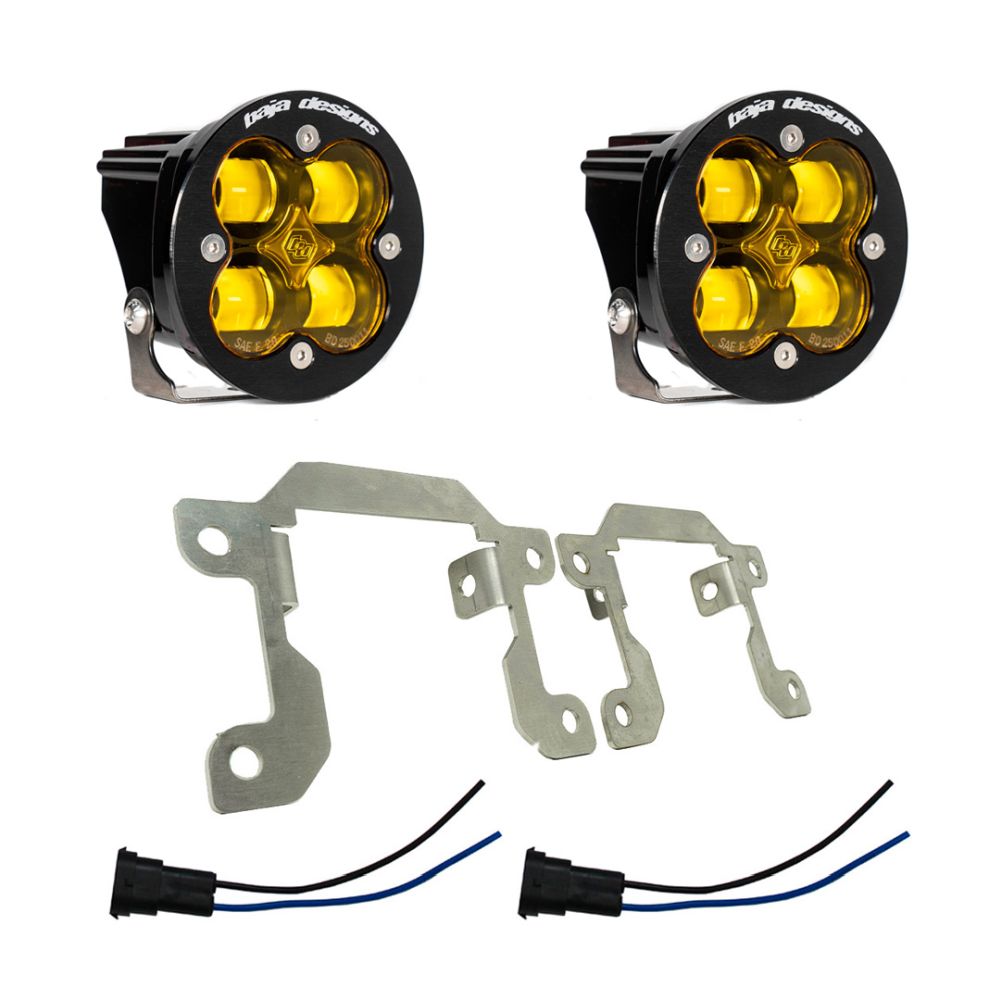 Baja Designs Fog Pocket Light Kit Squadron-R Series SAE Pattern Baja Amber Lens 447725