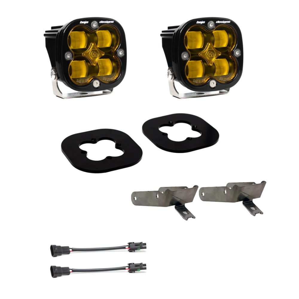 Baja Designs Fog Pocket Light Kit Squadron Series SAE Pattern Baja Amber Lens 447731