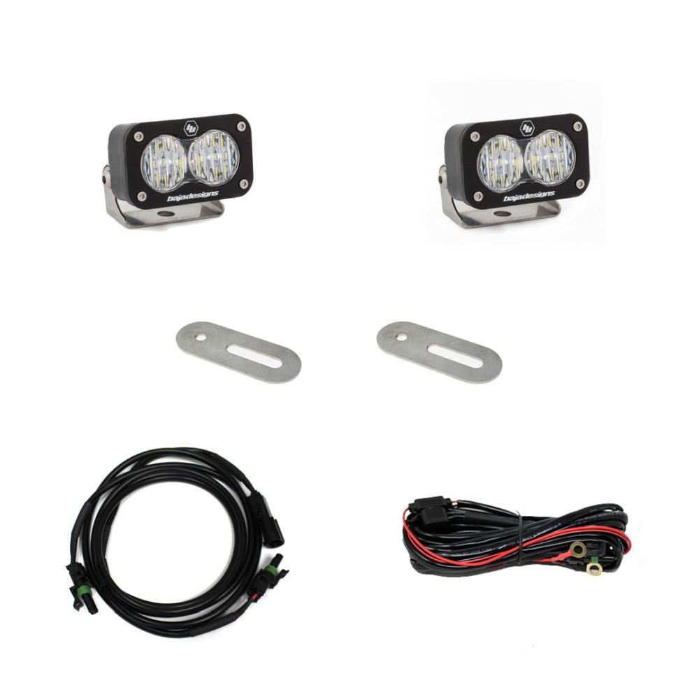 Baja Designs Dual S2 Sport Series Wide Cornering Pattern Clear Lens Toggle Wiring 447741