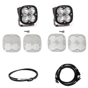 Baja Designs A-Pillar Light Kit Pair Squadron Pro Series Spot Pattern Clear Lens Upfitter Wiring 447754UP