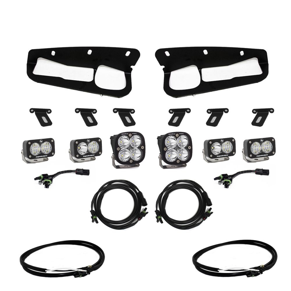 Baja Designs Fog Pocket Light Kit S2 Sport Series Multi Pattern Clear Lens Upfitter Wiring 447760UP