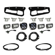 Baja Designs Fog Pocket Light Kit Dual S2 Sport Series SAE Pattern Clear Lens Upfitter Wiring 447761UP