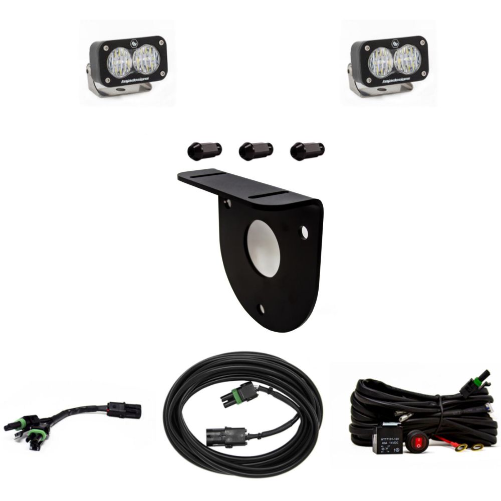 Baja Designs Dual S2 Sport Series Wide Cornering Pattern Clear Lens Toggle Wiring 447767