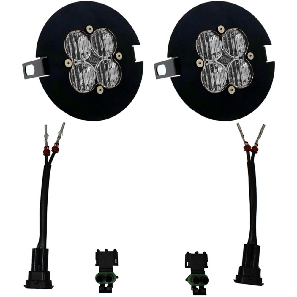 Baja Designs Fog Pocket Light Kit Squadron Sport Series Wide Cornering Pattern Clear Lens 447786