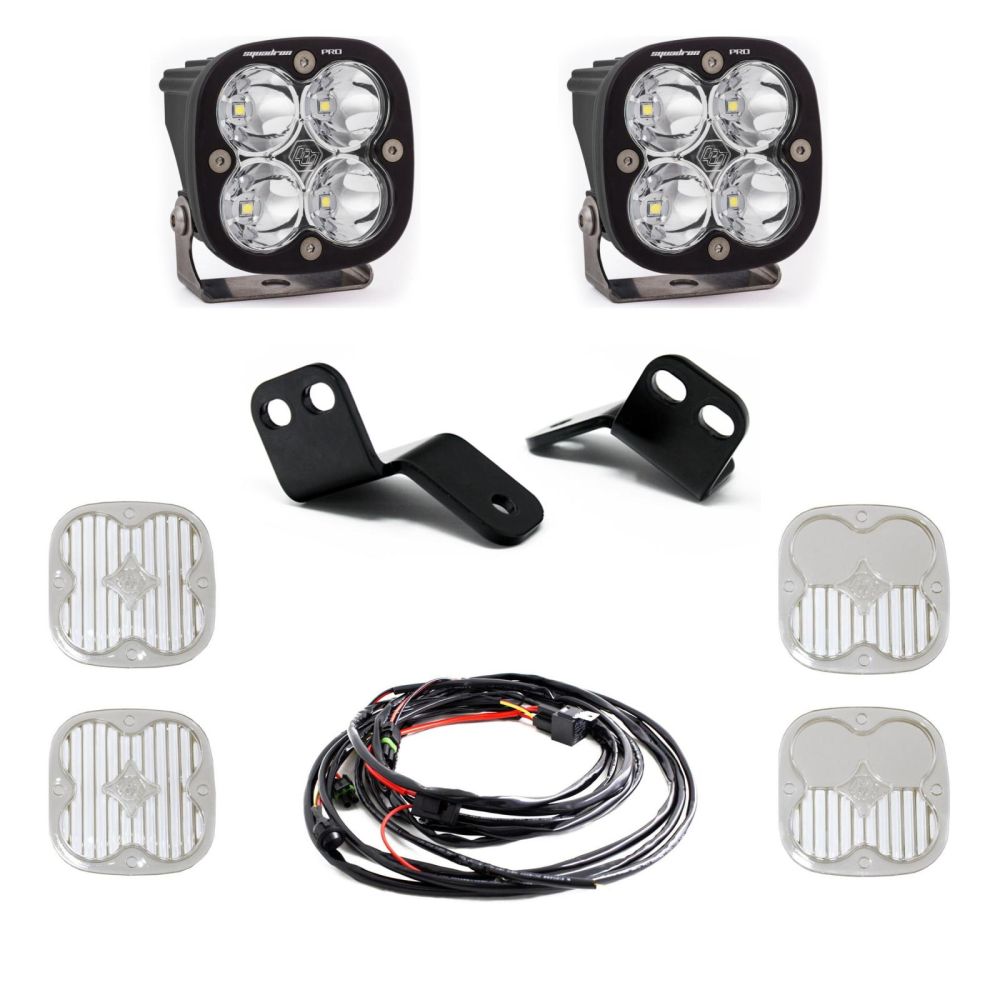 Baja Designs A-Pillar Light Kit Pair Squadron Pro Series Spot Pattern Clear Lens 447821